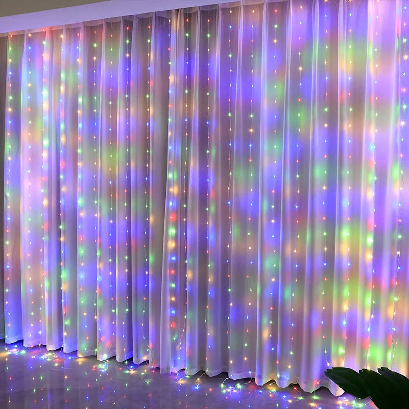 Cortina de Luzes LED de Natal