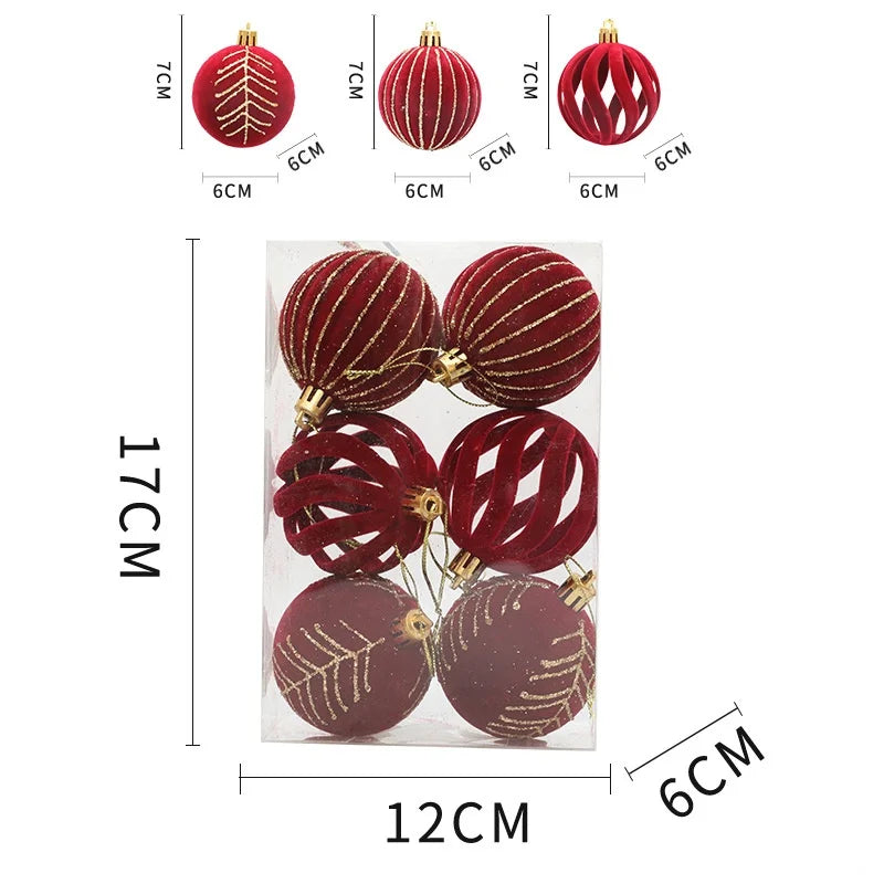 Bolas de Natal Aveludadas