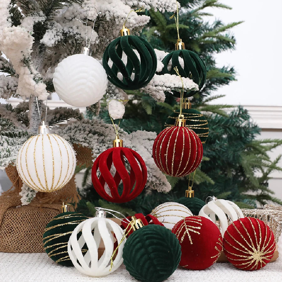 Bolas de Natal Aveludadas
