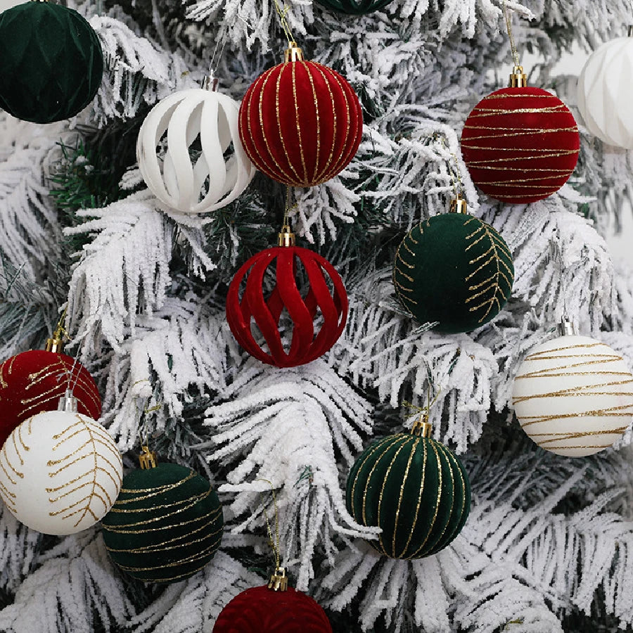 Bolas de Natal Aveludadas