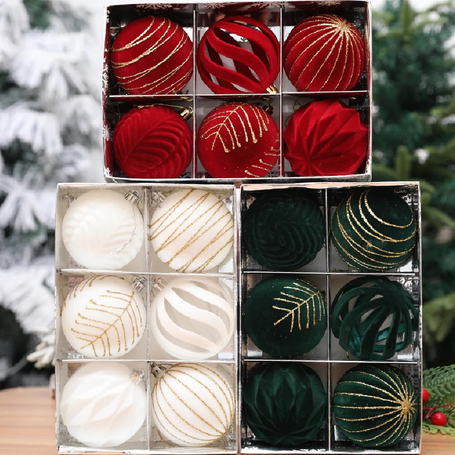 Bolas de Natal Aveludadas