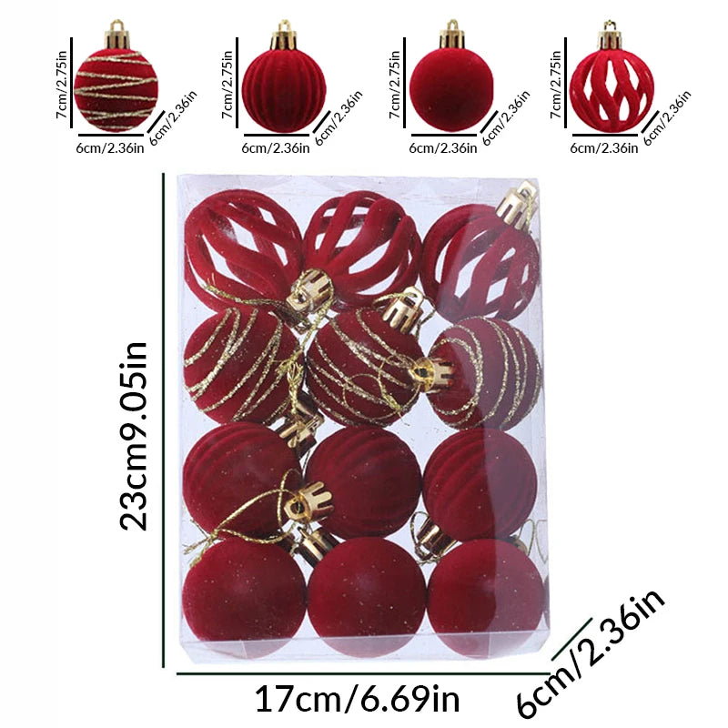 Bolas de Natal Aveludadas