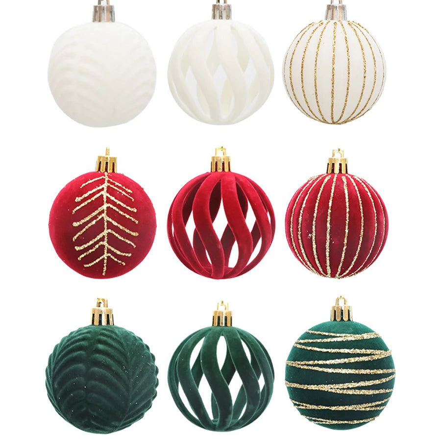 Bolas de Natal Aveludadas