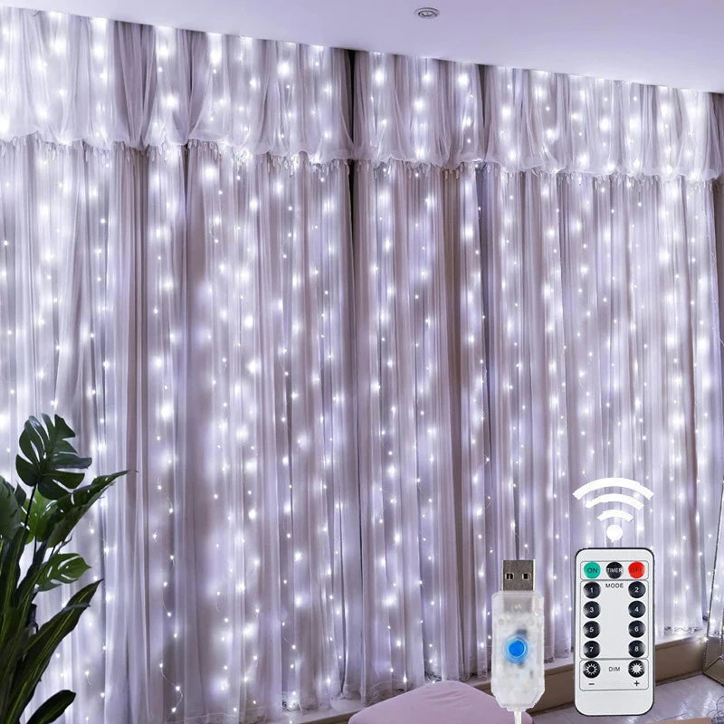 Cortina de Luzes LED de Natal